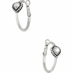 Shimmer Heart Small Hoop Earrings