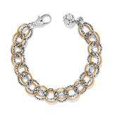 Pebble Link Two Tone Bracelet