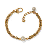 Trust Your Journey Pearl Chain Bracelet