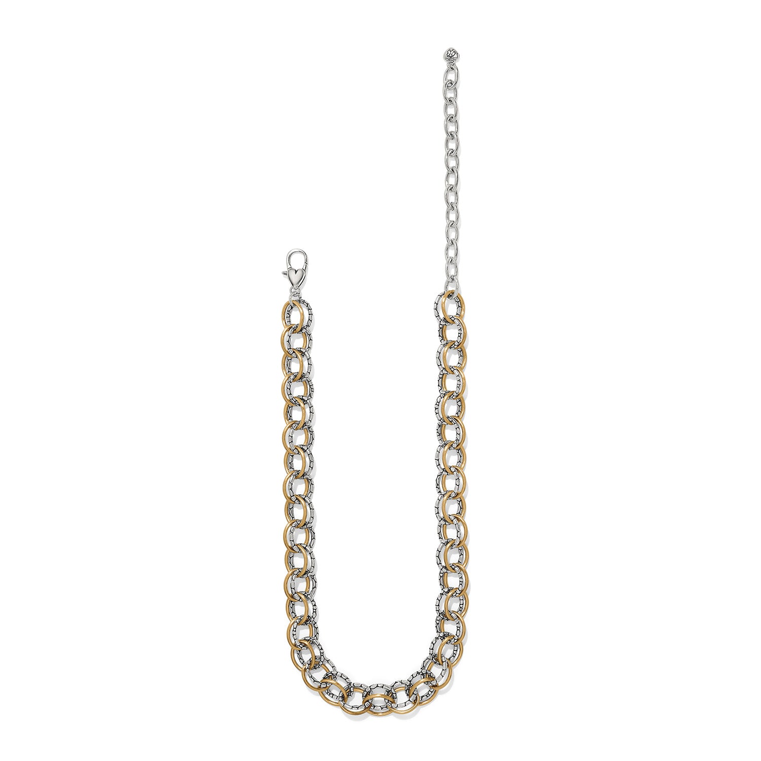 Pebble Link Two Tone Necklace