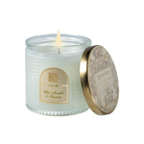 Aromatique White Amaryllis + Rosemary Textured Glass Candle