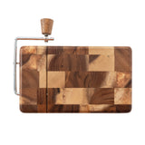 Suar Wood and Stainless Steel Cheese Cutter