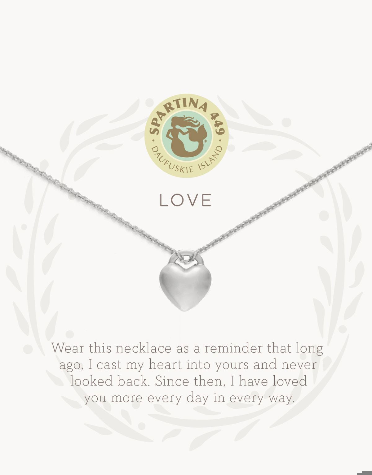 SLV Necklace 18" Love/Heart SIL