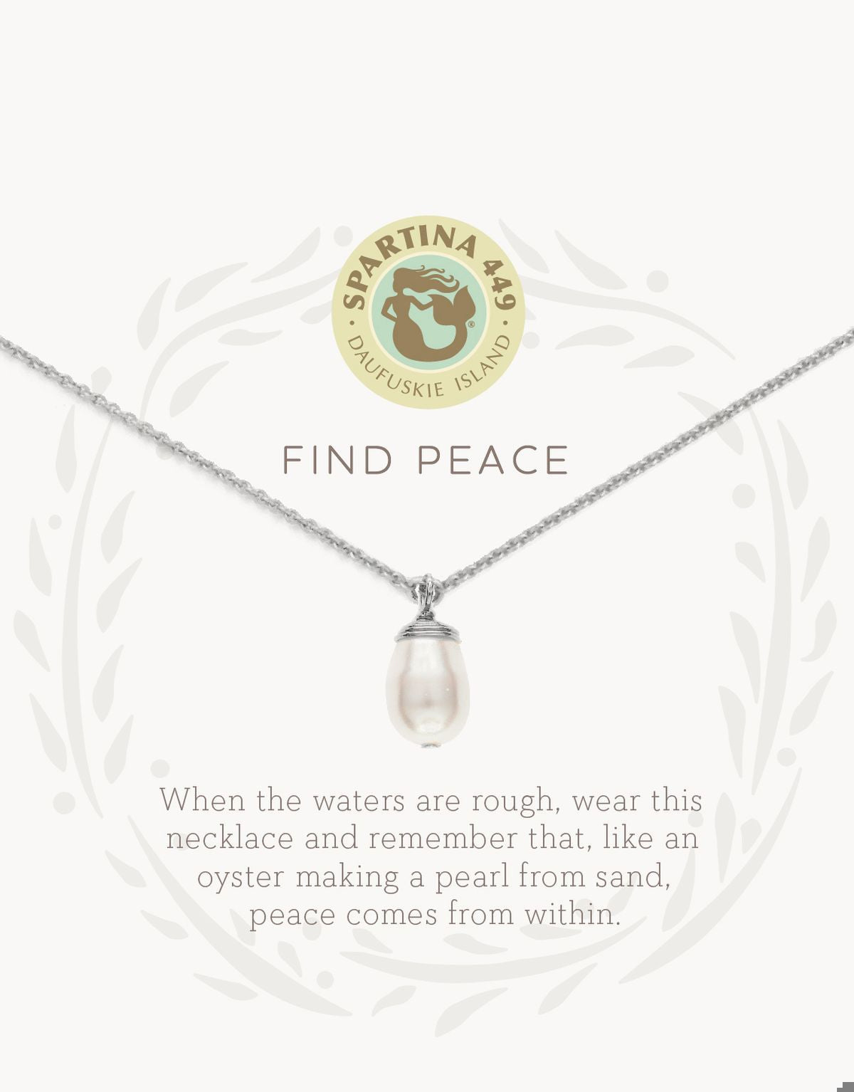 SLV Necklace 18" Find Peace SIL