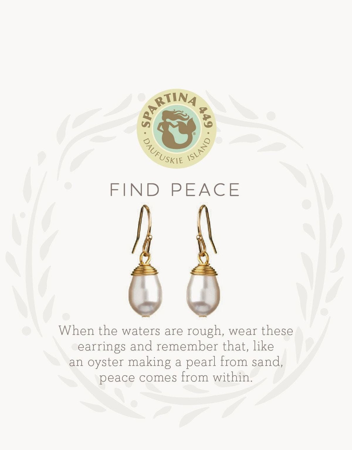 SLV Drop Earrings Find Peace