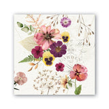 MDW Pressed Flowers Cocktail Napkin
