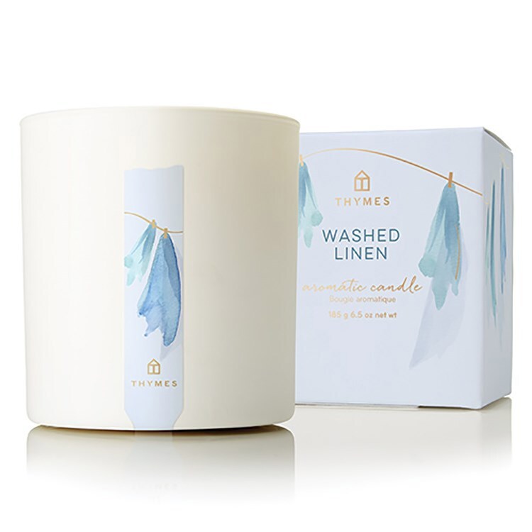 Washed Linen Poured Candle