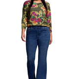Tribal Faded Blue Audrey Boundless Stretch Denim Pull-On Flare Jeans