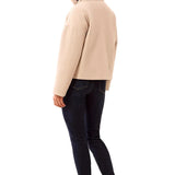 Tribal Antique White Lofty Chic Funnel Neck Jacket