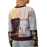 Tribal Satin Sky Wear 2 Ways Jacquard Cardigan
