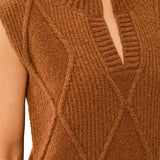 Tribal Hazelwood Split Crewneck Sweater Vest