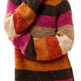 Tribal Turtleneck Striped Sweater