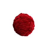 Red Braided Velvet Ornament 5.5"