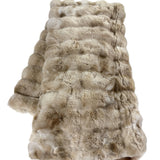 Natural Faux Fur Throw 50"x60"